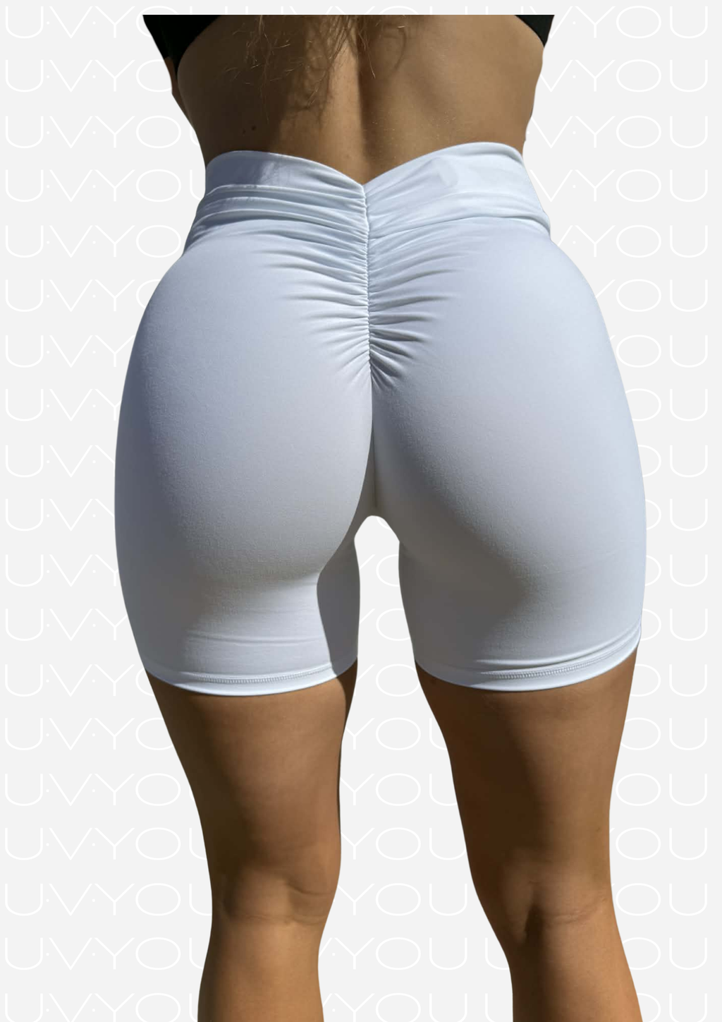 Edge Scrunch Shorts - Focus White